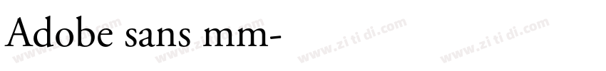 Adobe sans mm字体转换